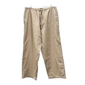 Kith Men's Tan Drawstring Waist Cotton Pants Size XL Summer Beach Lightweight